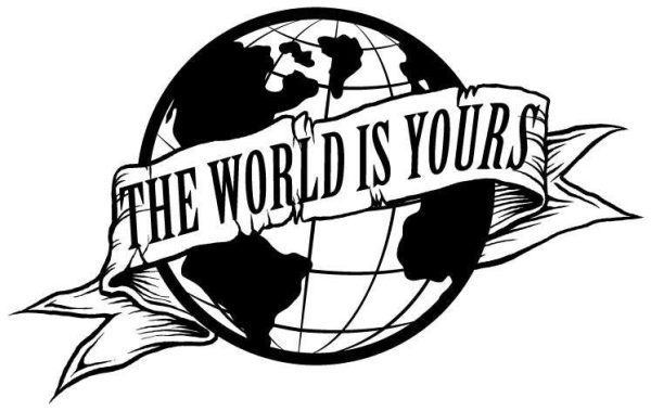 Scarface The World Is Yours Globe | Die Cut Vinyl Sticker Decal | Blasted Rat For Cheap