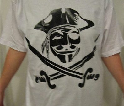 Anonymous Pirate T-shirt | Black Image | Blasted Rat on Sale