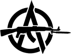 Anarchy Logo With AK47 |  Die Cut Vinyl Sticker Decal | Blasted Rat Fashion