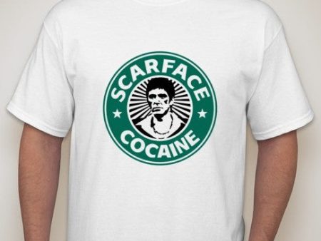 Scarface Al Pacino Cocaine Big Logo T-shirt | Blasted Rat on Sale