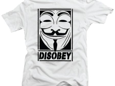 Anonymous Disobey T-shirt in Black Print | Blasted Rat Online Hot Sale