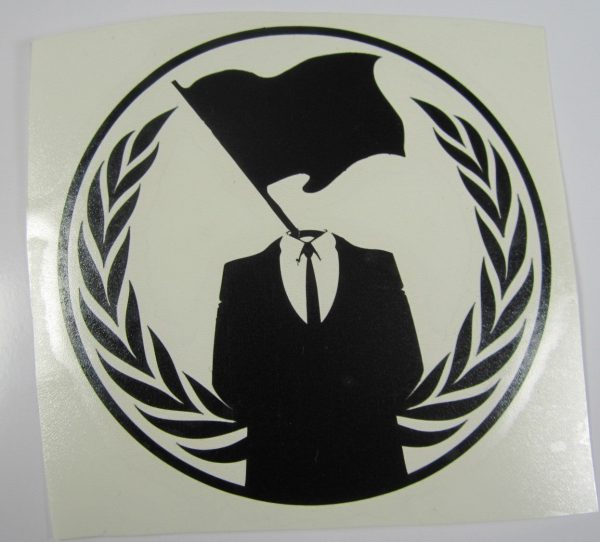 Anonymous Crest Anarchy Flag | Die Cut Vinyl Sticker Decal | Blasted Rat Supply