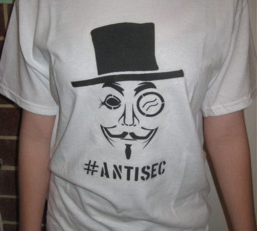 #AntiSec Anonymous T-shirt | Blasted Rat Online Sale