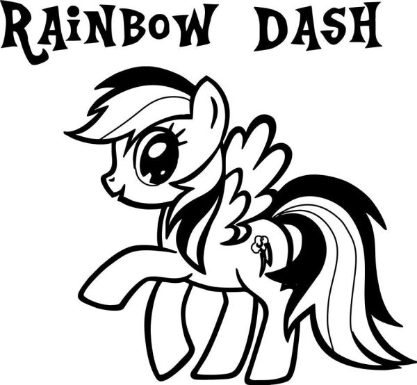 My Little Pony Rainbow Dash Variation2- Die Cut Vinyl Sticker Decal Discount