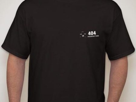 Anonymous Error 404 Freedom Not Found Small Logo T-shirt | Blasted Rat Cheap