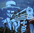 Anonymous Guy Fawkes Mask with Gun | Die Cut Vinyl Sticker Decal | Blasted Rat Hot on Sale