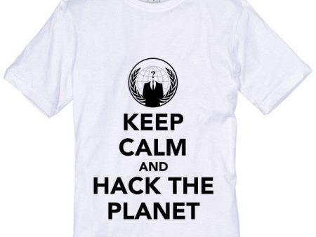 Anonymous Keep Calm & Hack the Planet T-shirt | Blasted Rat For Discount