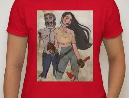 Disney Princess Pocahontas The Walking Dead Women T-shirt | Blasted Rat For Discount