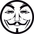 Anonymous Guy Fawkes Mask Circle | Die Cut Vinyl Sticker Decal | Blasted Rat For Cheap