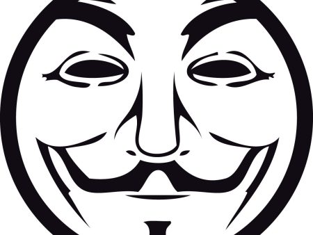 Anonymous Guy Fawkes Mask Circle | Die Cut Vinyl Sticker Decal | Blasted Rat For Cheap