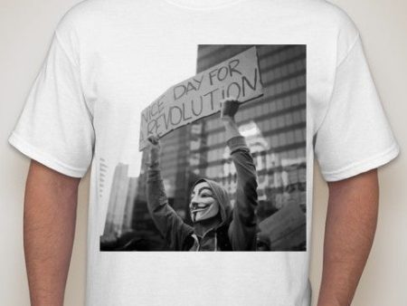 Anonymous Nice Day For Revolution T-shirt | Blasted Rat on Sale