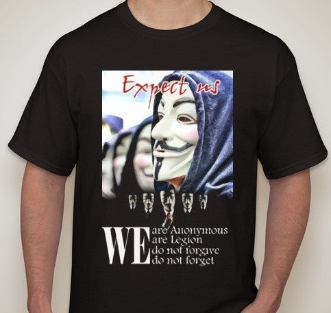 Anonymous Expect Us in Hoodies and Suits T-shirt | Blasted Rat Hot on Sale