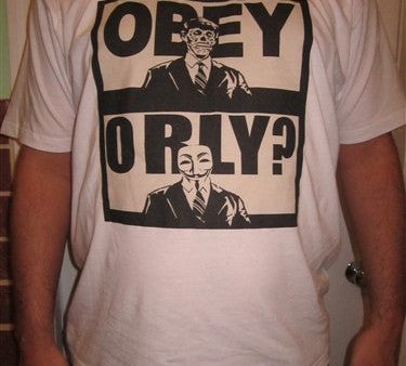 Anonymous Obey Orly? T-shirt | Blasted Rat Discount