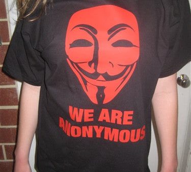 We Are Anonymous T-shirt | Red Image | Blasted Rat Cheap