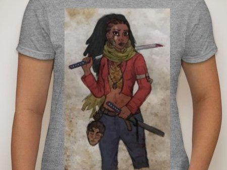 Disney Princess Tiana With Katana Women T-shirt | Blasted Rat on Sale