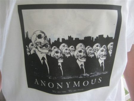 Anonymous We Are One | We Are Many Skulls T-shirt | Blasted Rat Hot on Sale